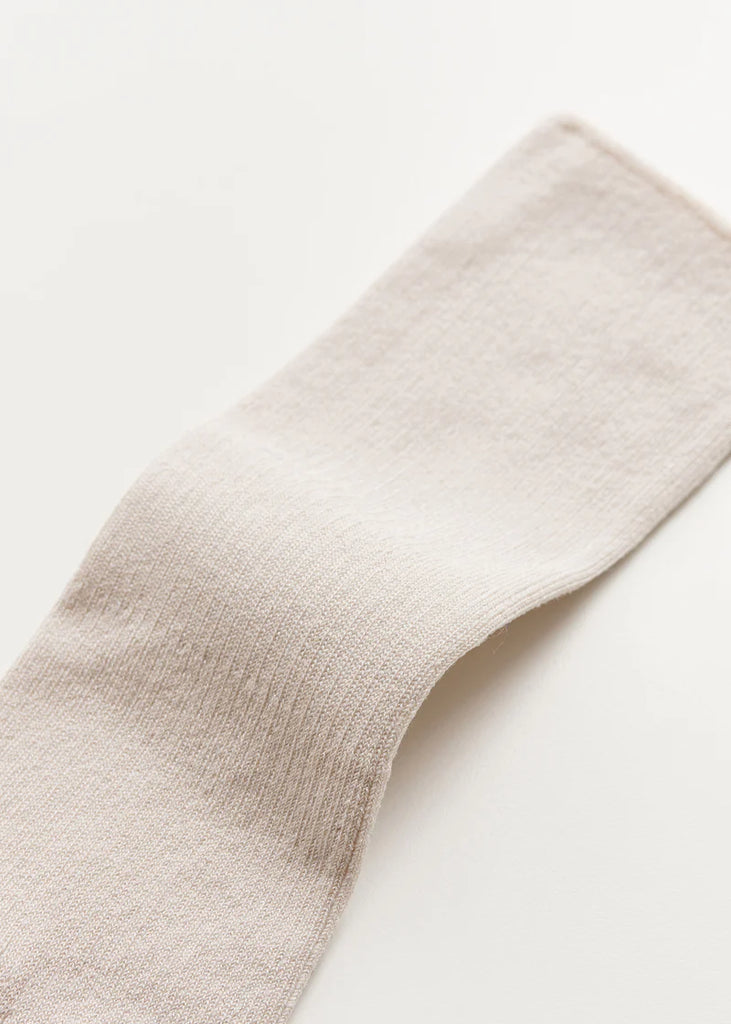 Aiayu - Cotton Rib Socks - Milk