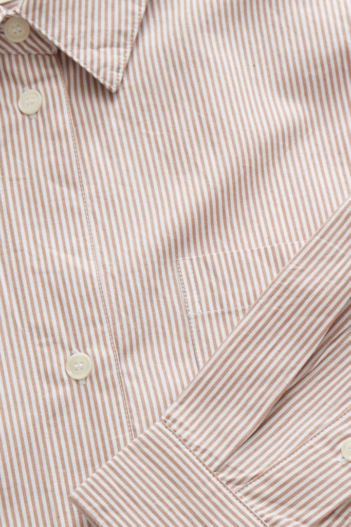 Skall Studio - Edgar Shirt - Warm Beige/White Stripe