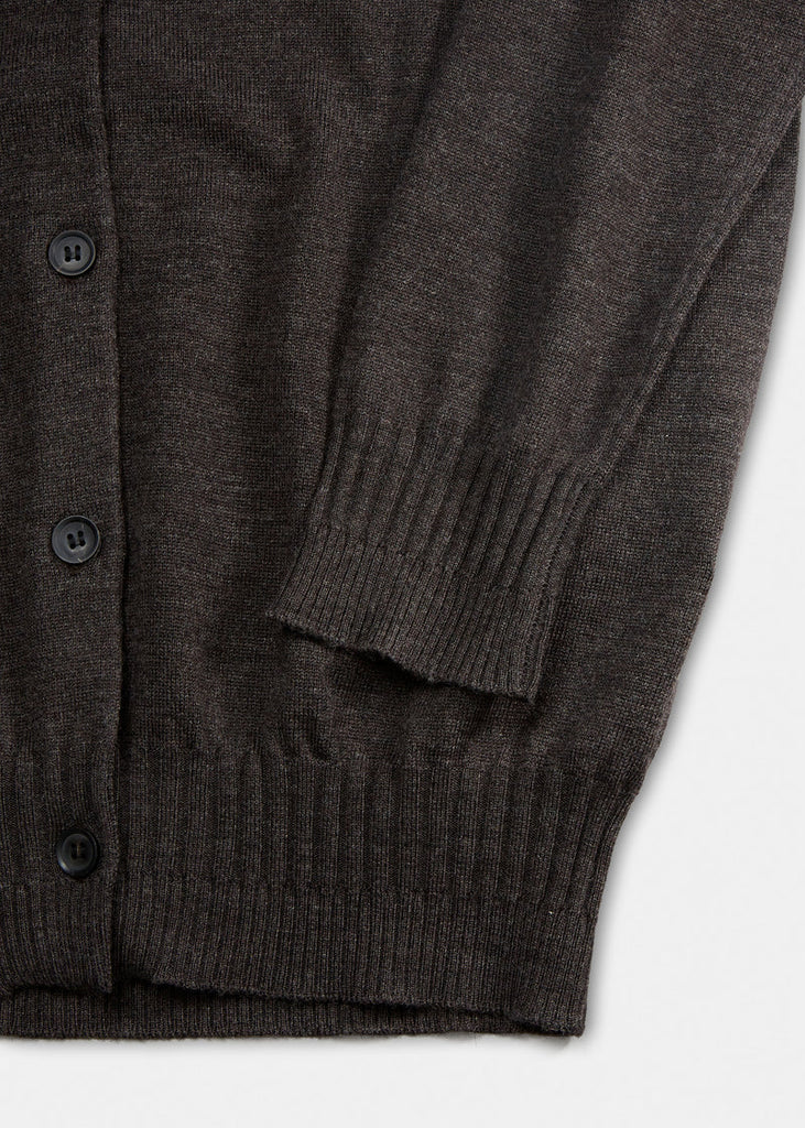 Aiayu - Hana Wool Cardigan - Dark Brown Melange