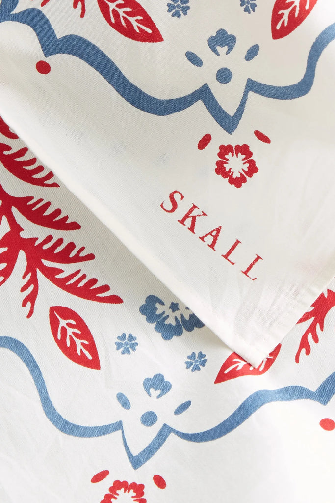 Skall Studio - Juniper Scarf - Cream/Blue/Red