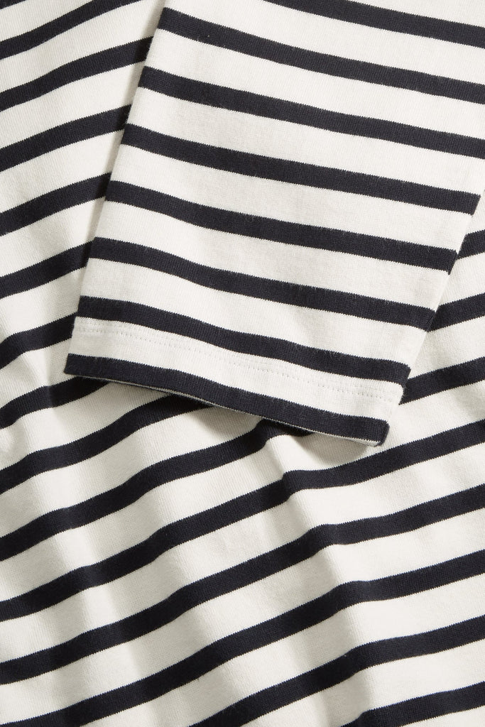 Skall Studio - Loui Oversized Blouse - Dark Navy/White Stripe