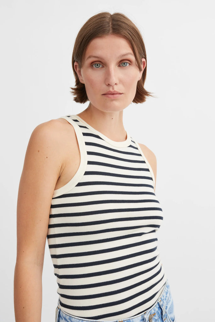 Skall Studio - Loui Tank Top - Dark Navy/White Stripe