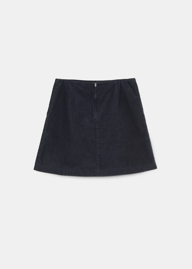 Aiayu - Mini Skirt Corduroy - Black Navy