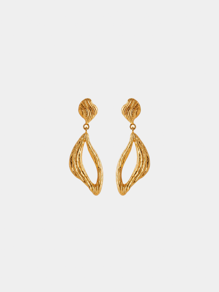 Pernille Corydon - Flowing Dreams Earrings - Forgyldt