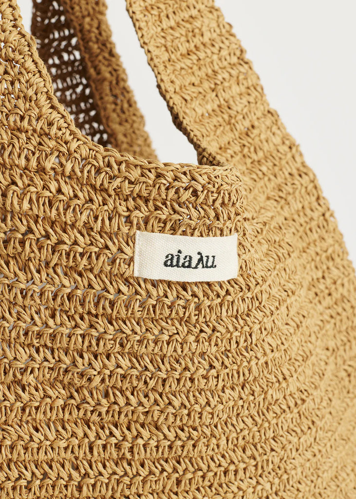 Aiayu - Sophia Straw Bag Medium - Pure Natural