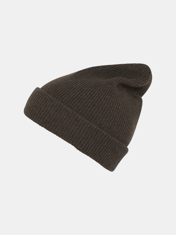 Beanie af Uld - Brown Melange