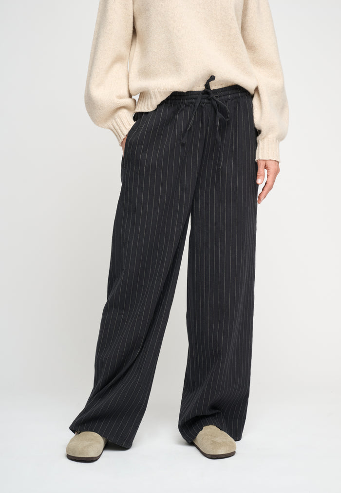 Moshi Moshi Mind - Slow Pants Stripe - Moonless/Taupe